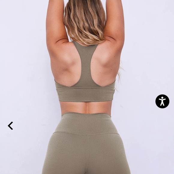 SET active racer V top in sage size small - Picture 2 of 2